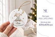 Christmas Ceramic Ornament Mockup, a Merchandise Mockup by Mie Mockup Studio (Thumbnail 4 of 7)