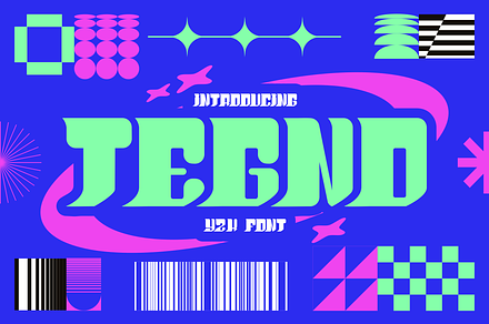 Tegno - Y2k Font, a Font by PutraCetol Studio