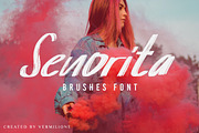 Senorita Brushes Font, a Sans Serif Font by Say Studio (Thumbnail 1 of 12)