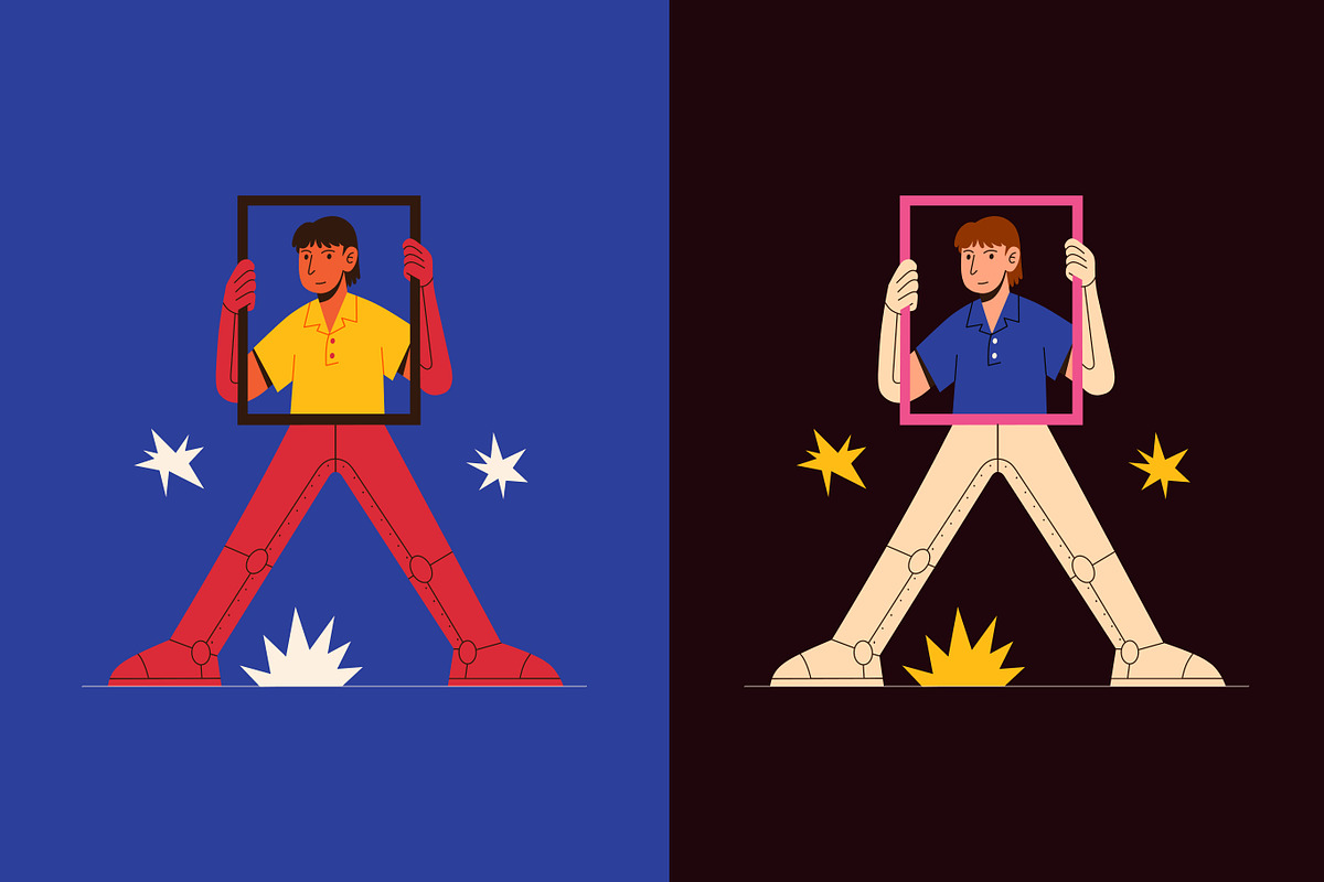 Human X AI Vector Illustrations, a Technology Illustration by Framley (Photo 3 of 8)