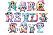 Monsters Alphabet | Cute Monsters, a Decorative Illustration by GlamArtZhanna (Thumbnail 3 of 5)