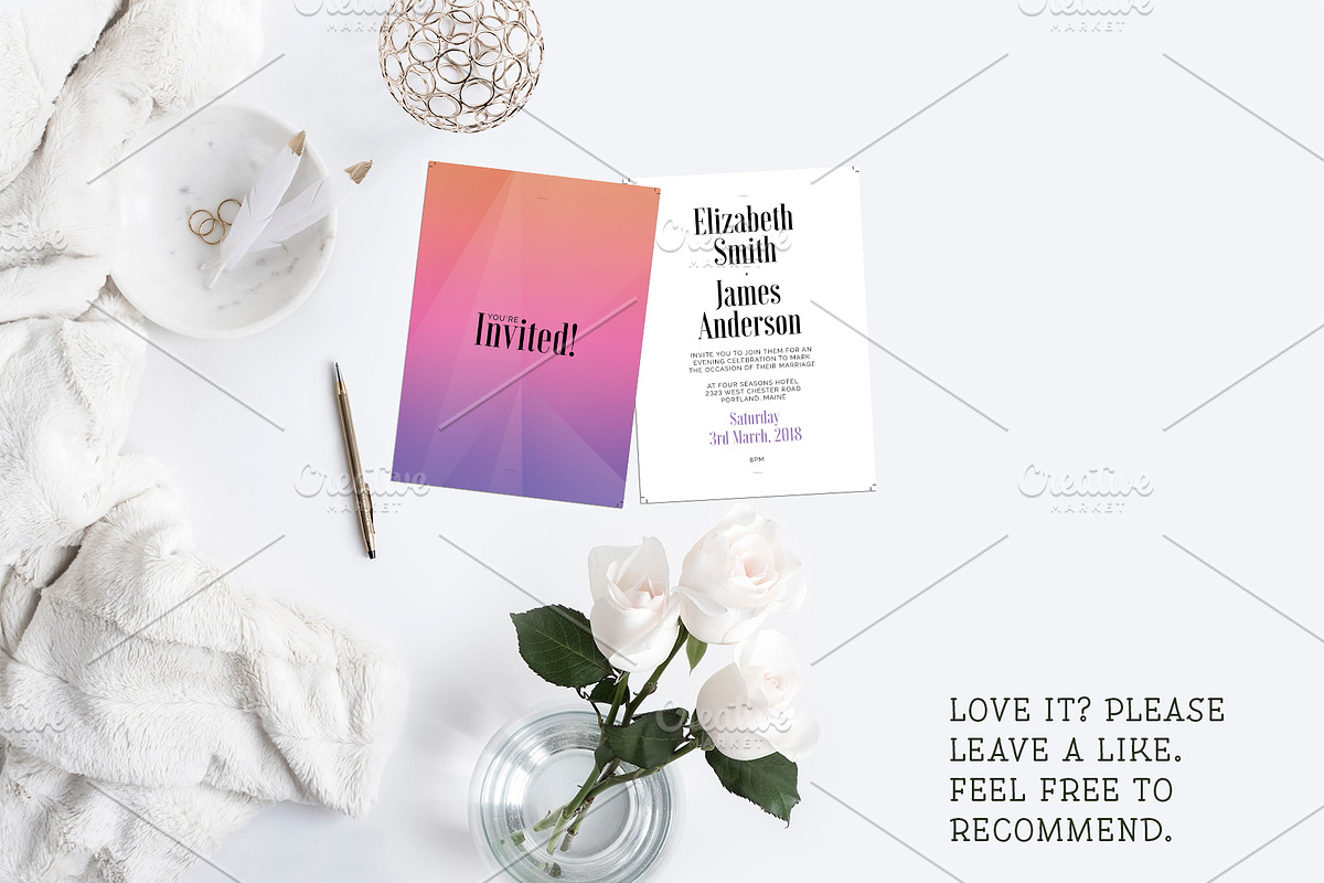 Gradient Wedding Suite, an Invitation Template by Cyrah's Collection (Photo 2 of 4)