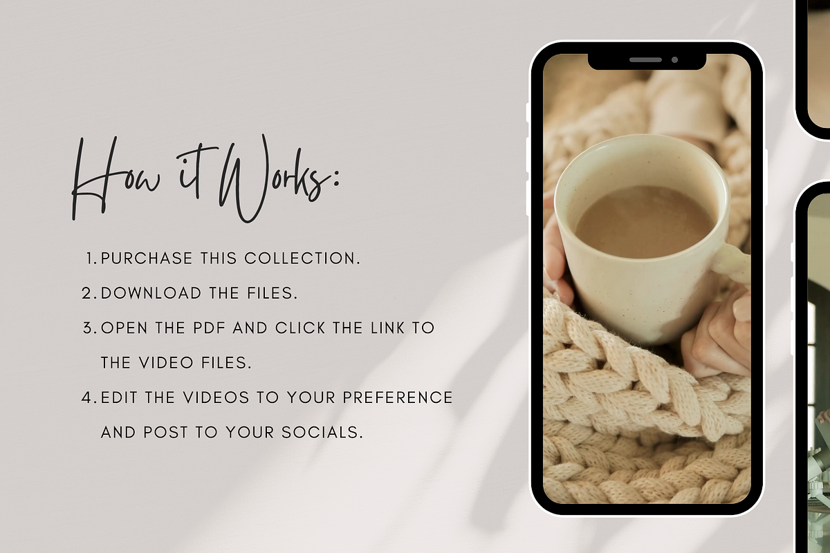 Cozy WFH: 10 Aesthetic Video Clips, a Social Media Template by sociallyswanky (Photo 2 of 5)