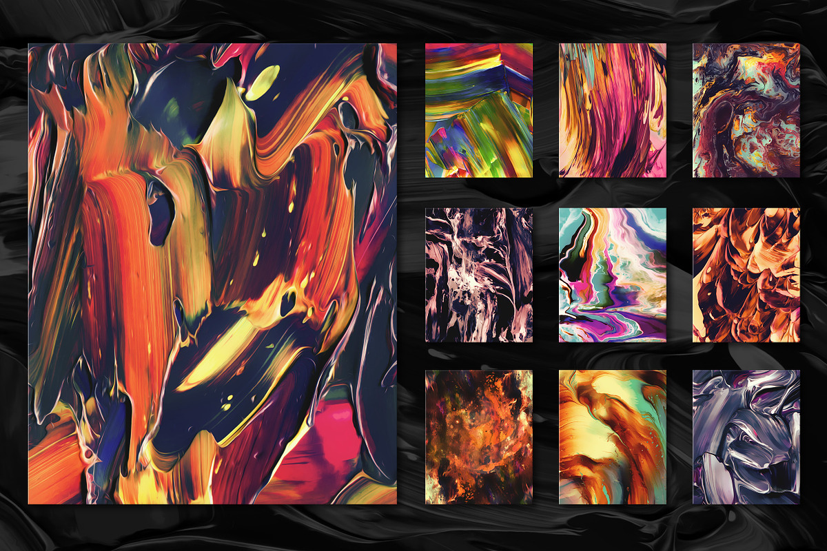 Flow Bundle—300 fluid paint textures, a Texture Graphic by Chroma Supply (Photo 23 of 34)
