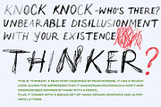 Thinker // Scribble Font, a Handwritten Font by PeachCreme (Thumbnail 1 of 7)