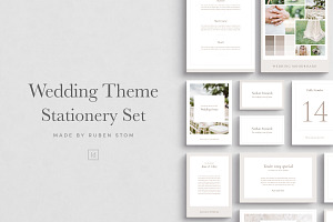 Wedding Theme Stationery Set, an Invitation Template by Ruben Stom