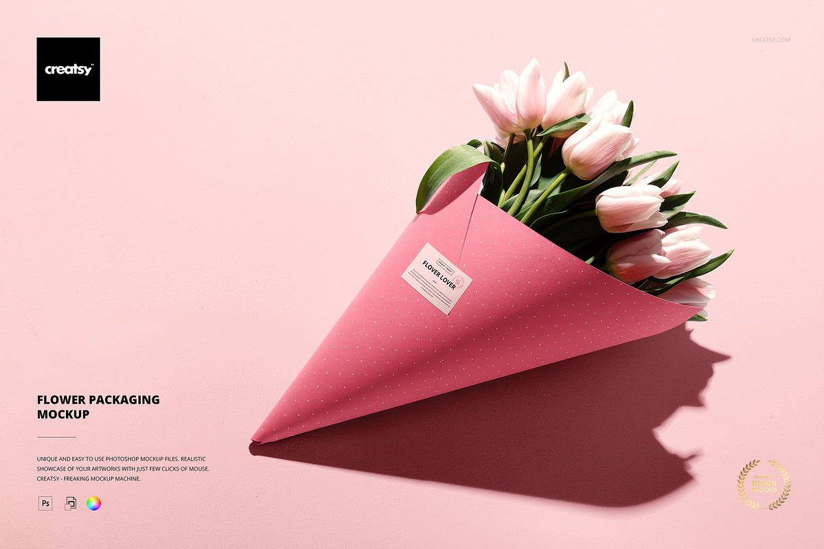 Flower Packaging Mockup, a Packaging Mockup by creatsy5 (Photo 1 of 4)