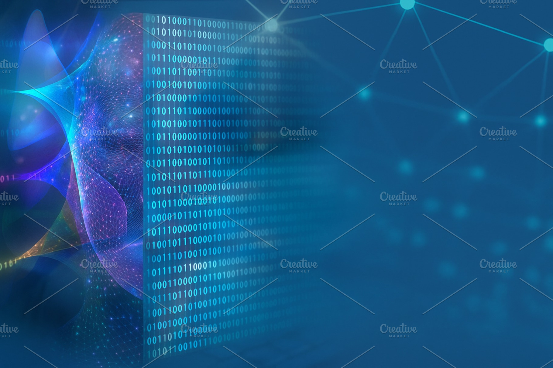 Blue technology background, a Technology Photo by HubbaDigitals