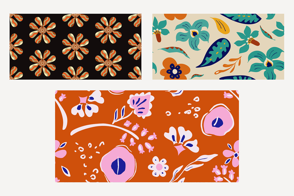 Abstract Floral Patterns, a Pattern Graphic by Trisuphat (Photo 3 of 8)