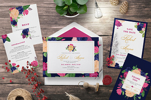 FLOWER WEDDING INVITATION SUITES
