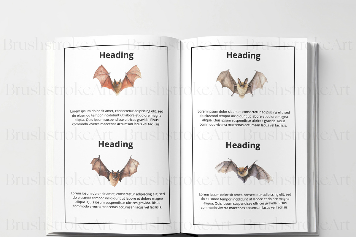 Watercolor Bat Clipart, Cute Bat PNG, an Animal Illustration by BrushstrokeArtGB (Photo 9 of 9)