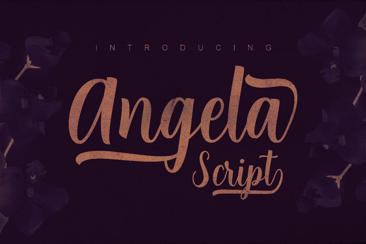 Angela Script Font preview 5