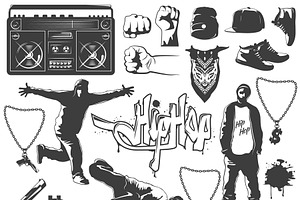 Hip Hop Icon Set