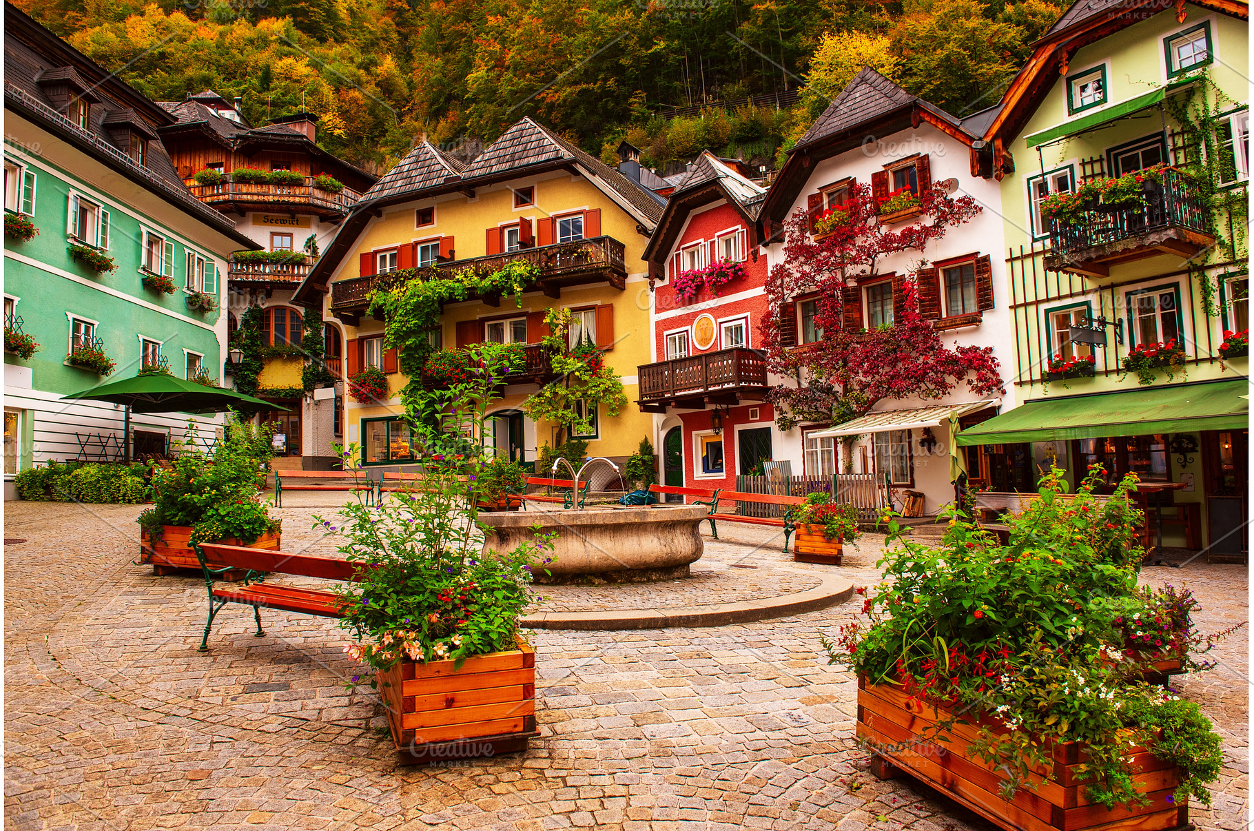 Hallstatt, Austria. The center, an Architecture Photo by Nature and travel