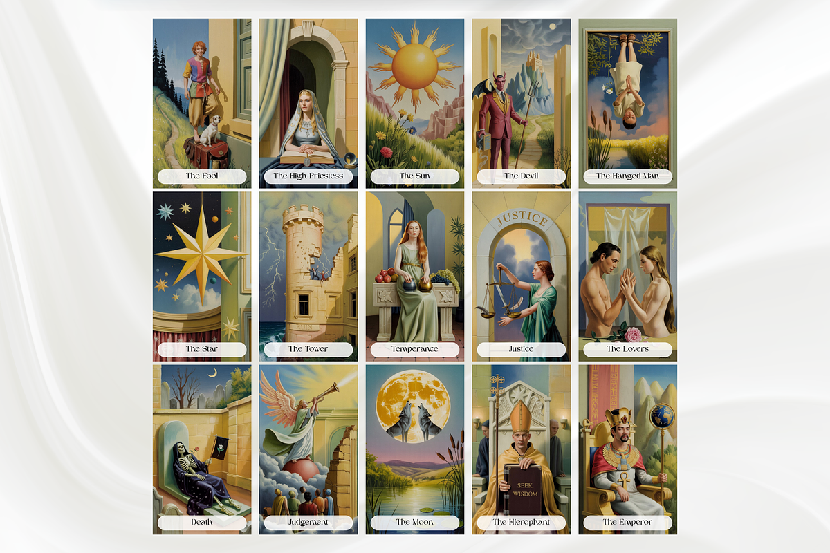 Oil Painting Tarot Cards Deck, an Object Illustration by Mugio (Photo 2 of 5)