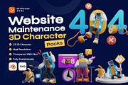 Website Maintenance 3D Character, a Characters & Person 3D Model by orenjidesign (Thumbnail 1 of 8)