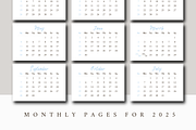 2025 CALENDAR CANVA TEMPLATE, a Stationery Template by The Little Lily Studio (Thumbnail 3 of 5)
