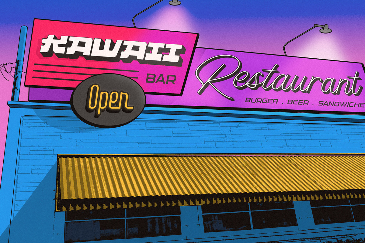CITYPOP - Japanese 90s Retro Fonts preview 2