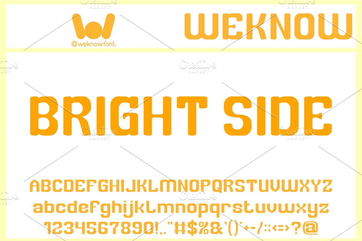 Bright Side font, a Sans Serif Font by weknow (Photo 1 of 8)