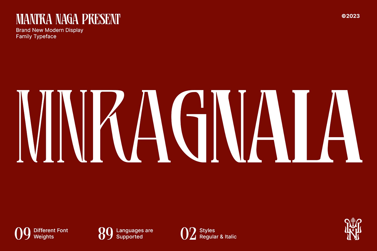 MNRagnala, a Serif Font by Mantra Naga (Photo 1 of 16)