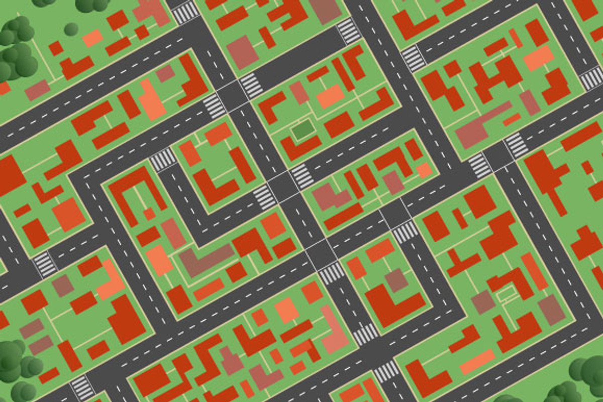 Set of maps of the city preview 4