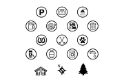 Campground Map Vector Icon Set, an Icon by The Roving Designer (Thumbnail 3 of 4)