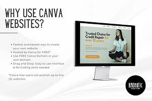 Credit Repair Canva Website Template