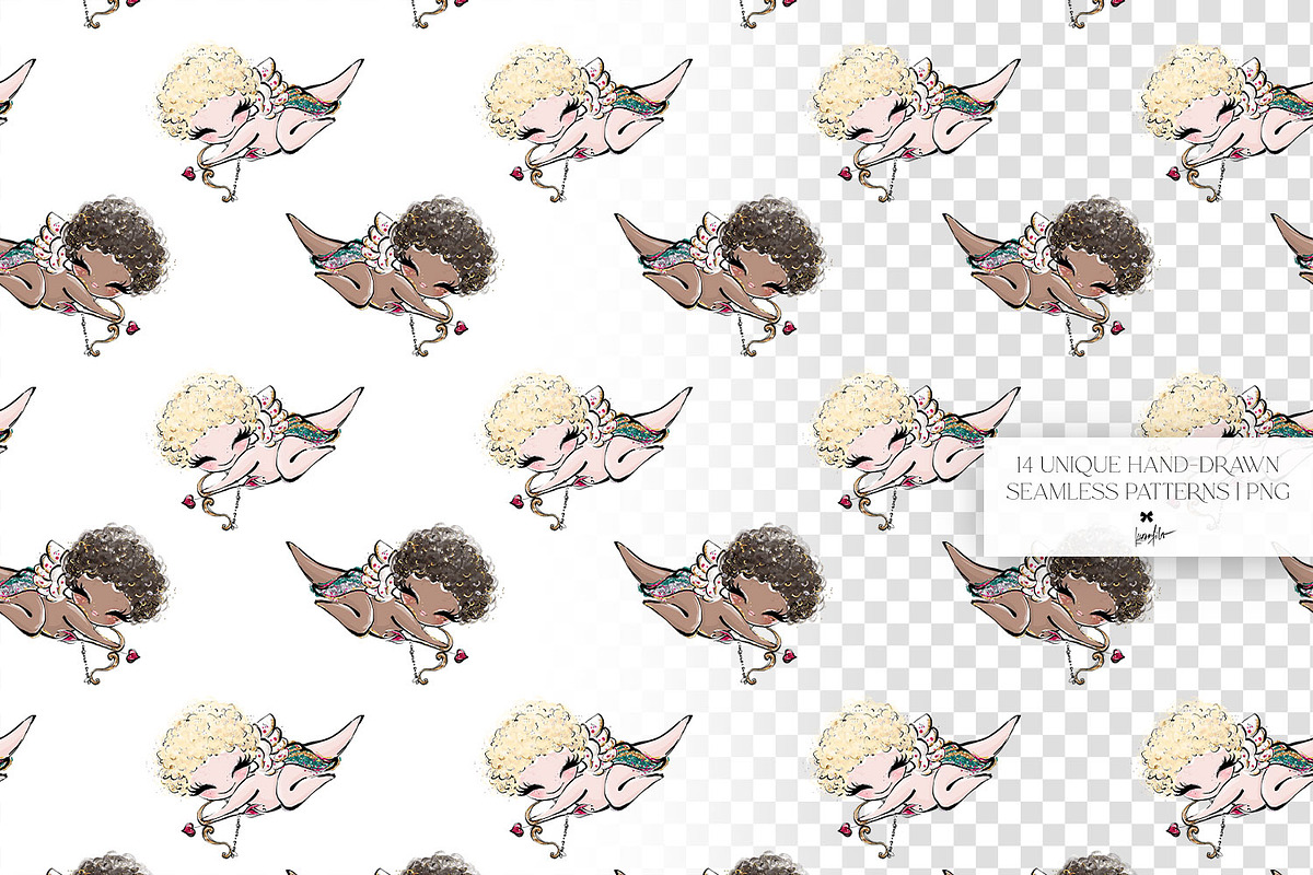 Valentine Clipart & Patterns Bundle, a Branding & Logo Template by KaramfilaS (Photo 10 of 18)