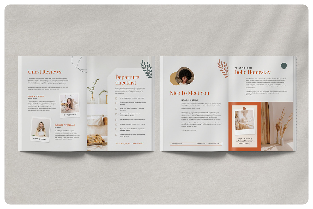Airbnb Welcome Book Template | Canva, a Magazine Template by BlancaLab Studio (Photo 3 of 9)