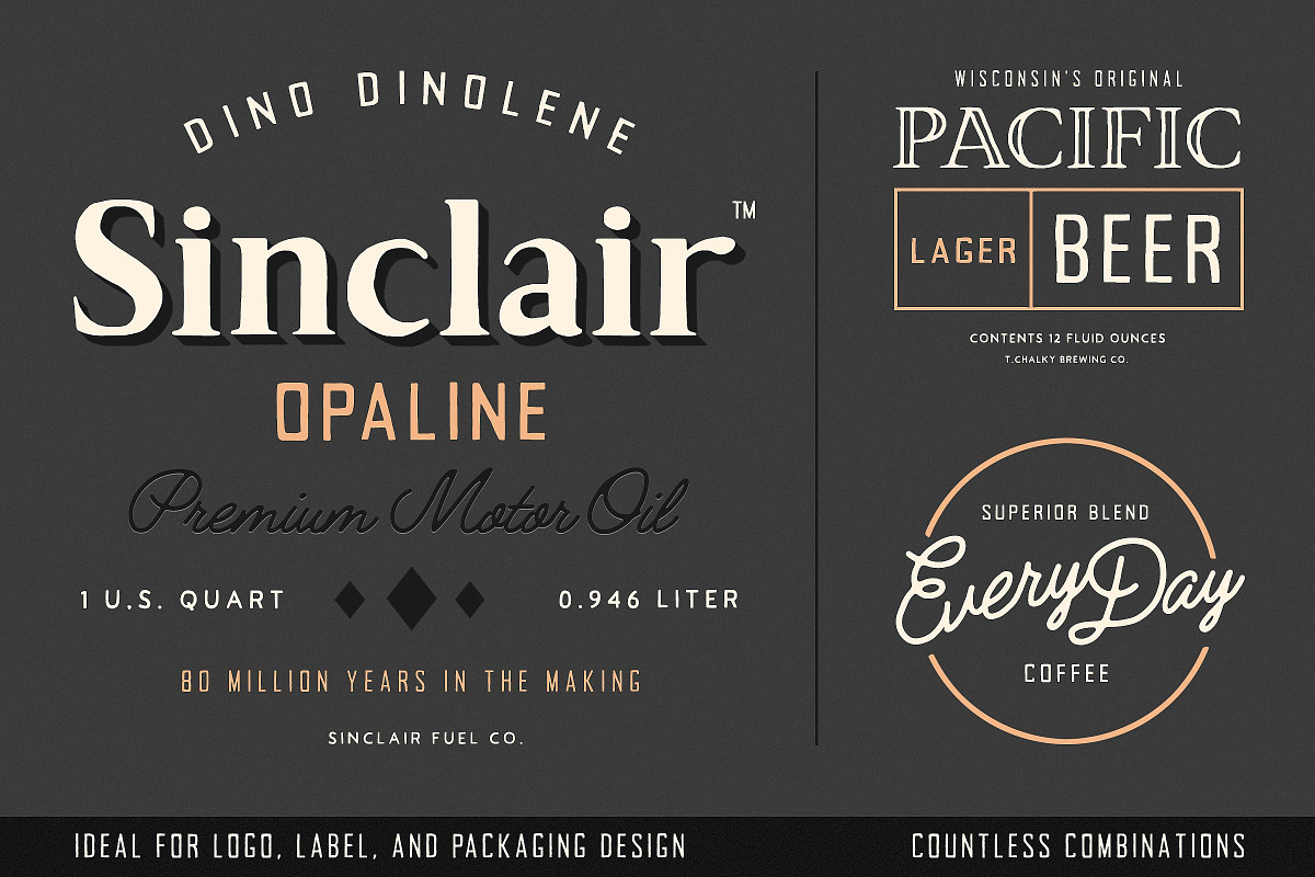 19 Vintage Fonts Bundle & Extras preview 5