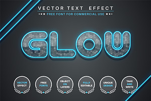 Flash Glass - Editable Text Effect