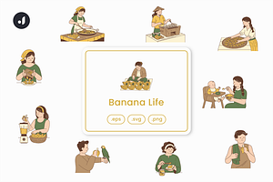Banana Life Illustration, an Object Graphic by Jump Studio