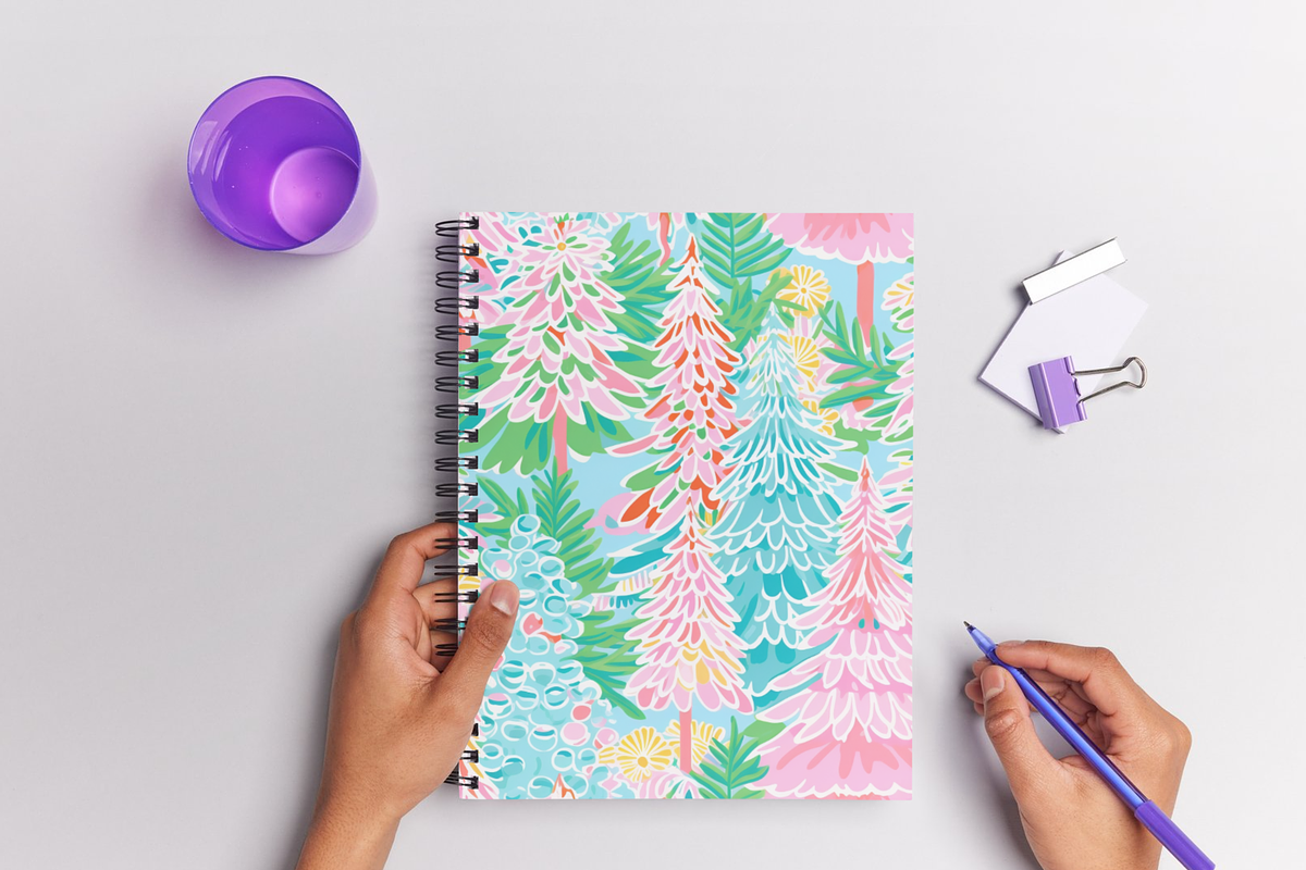 Preppy Pastel Christmas Tree Pattern, a Pattern Graphic by Paper & Pattern Studio (Photo 4 of 8)