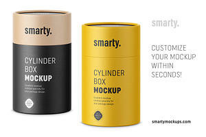 Cardbox Cylinder Box Mockup