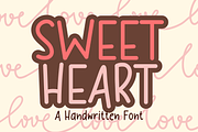 Sweetheart is a handwritten font, a Handwritten Font by Brown Cupple (Thumbnail 1 of 5)