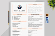 Resume Template and Cover Letter, a Resume Template by designvillage (Thumbnail 1 of 13)