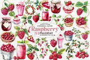 Watercolor Raspberry Clip Art, an Illustration by Watercolor design (Thumbnail 1 of 4)