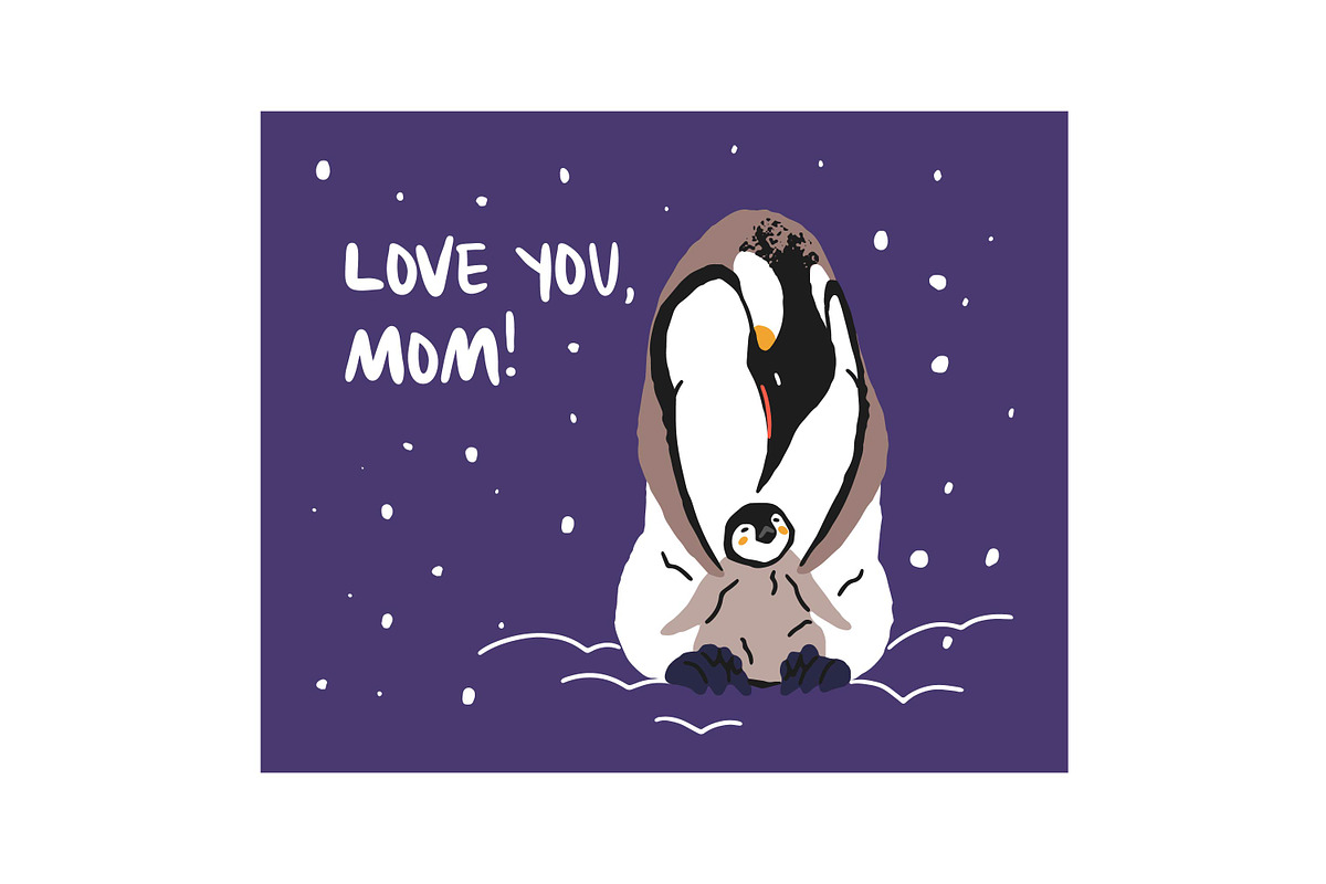 Mother's Day cards with animals set, an Animal Illustration by PaperTrident (Photo 2 of 11)