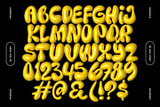 Teenage Yellow Star – 3D SVG Font, a Sans Serif Font by TeenageFoundry (Thumbnail 6 of 6)