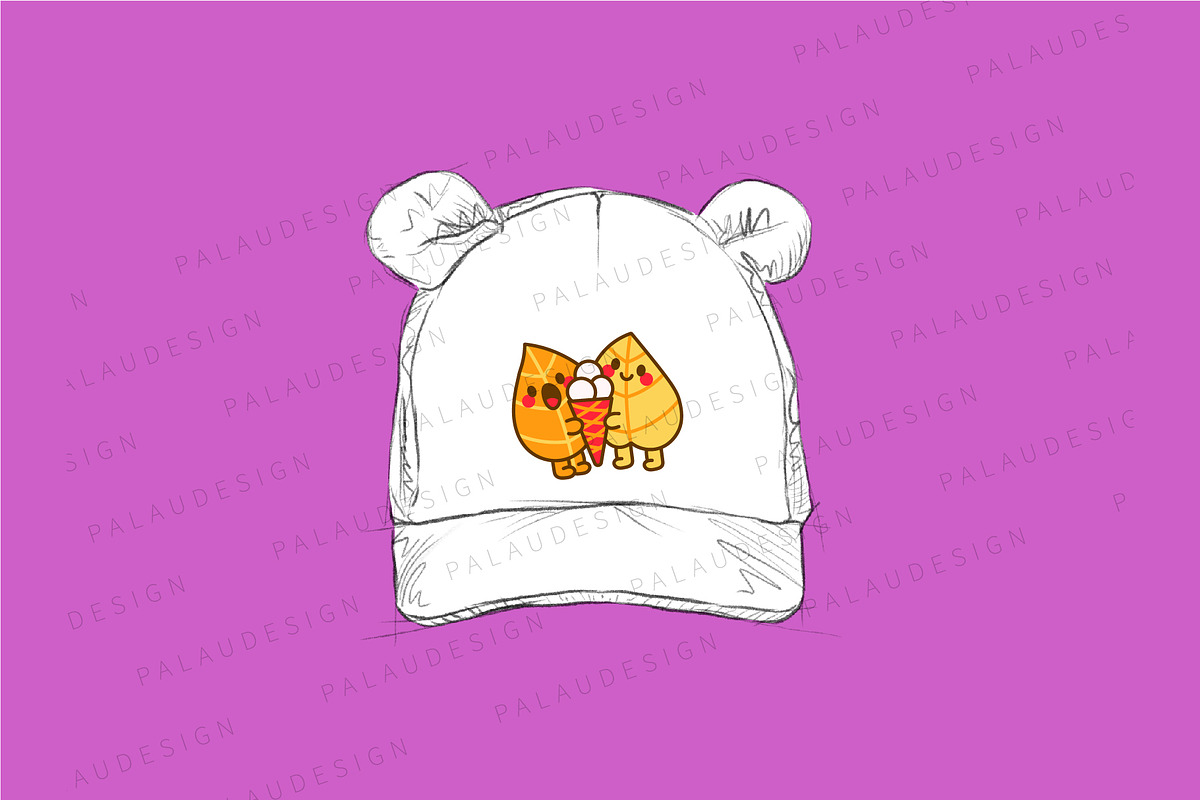 Cute Kawaii Autumn Leaf Couple, a Seasonal Illustration by Palau (Photo 8 of 12)