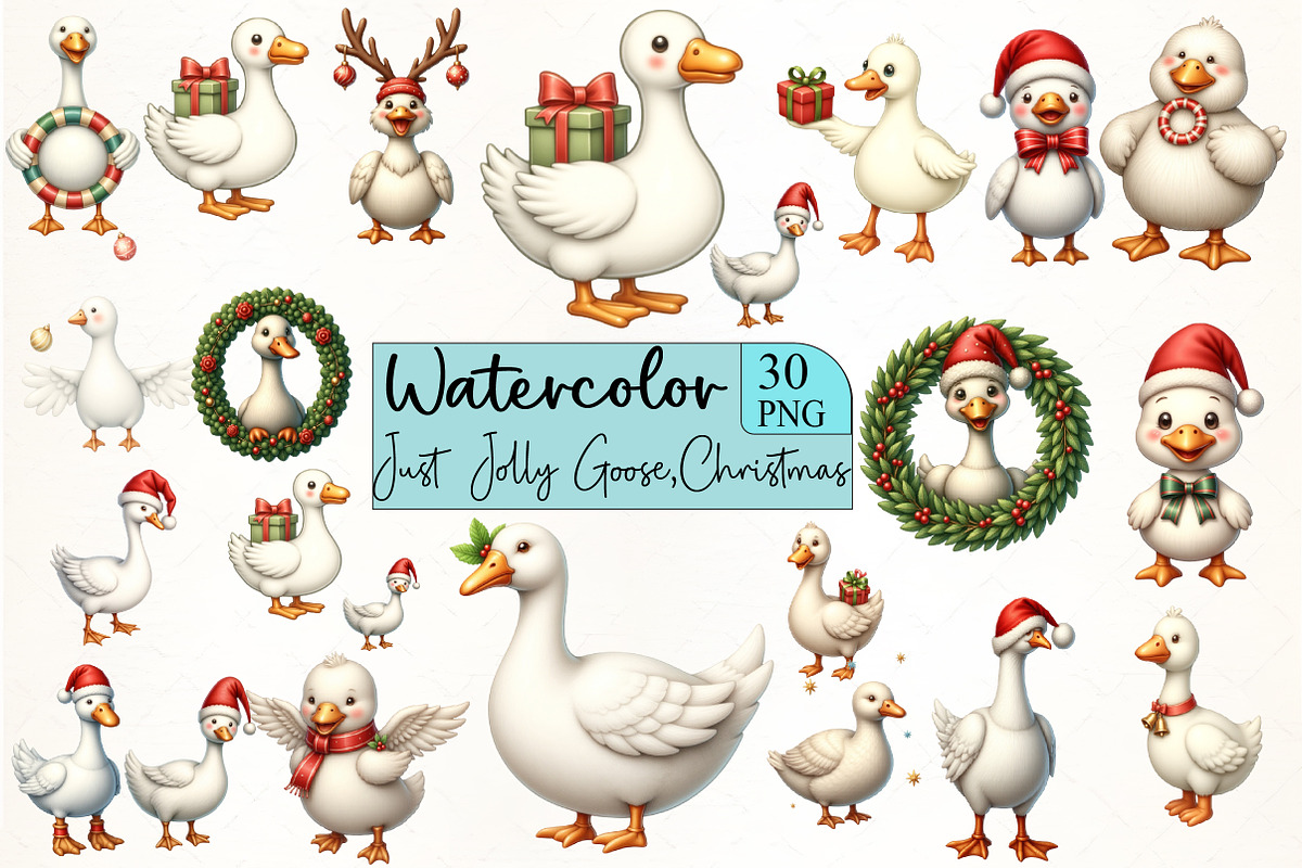 Just a Jolly Goose,Christmas Goose P, an Illustration by CrexoraLab (Photo 5 of 5)