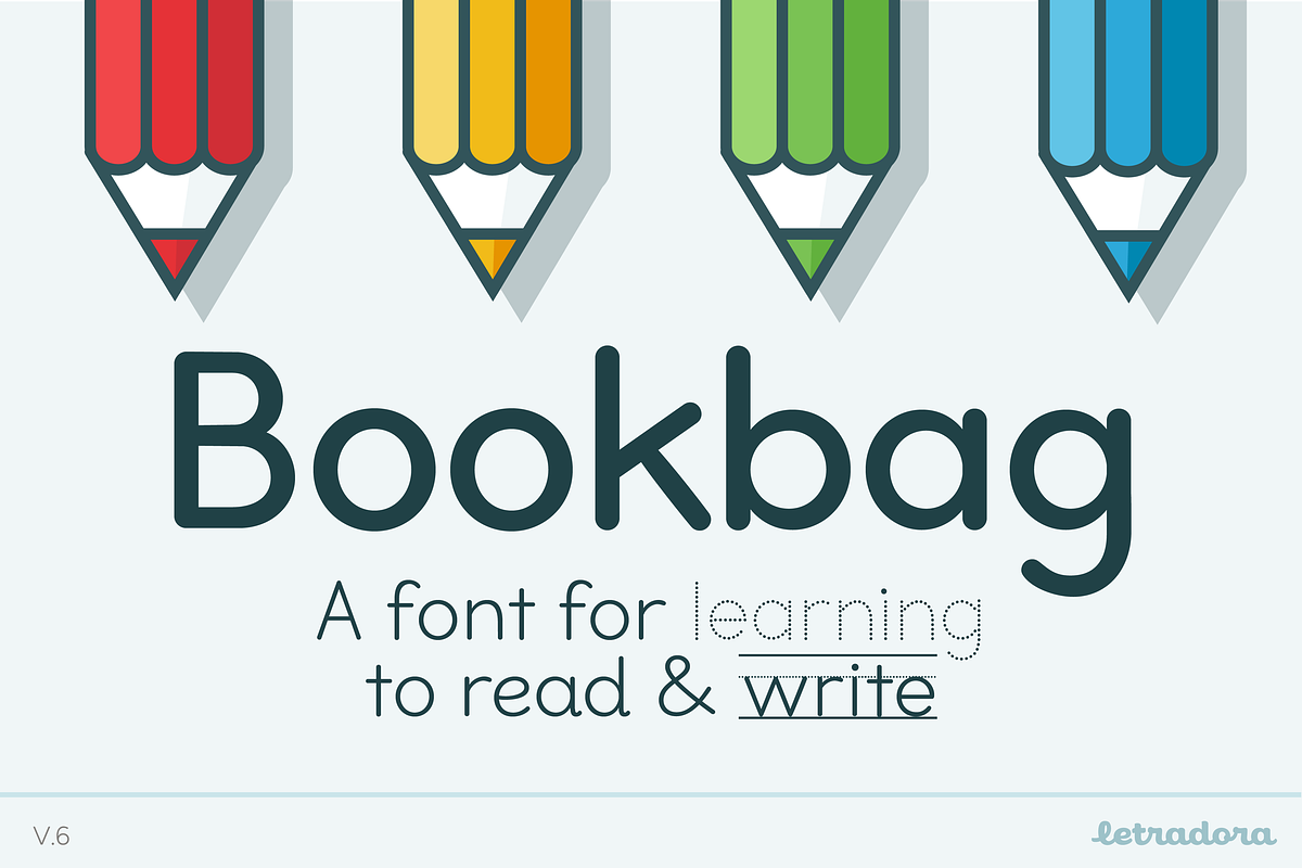 Bookbag School Font, a Sans Serif Font by Letradora (Photo 1 of 9)