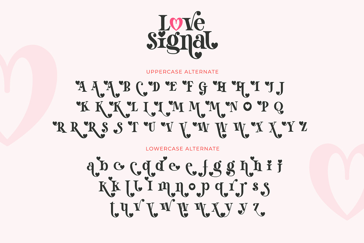 Love Signal - Serif Font with Heart, a Serif Font by Airotype (Photo 12 of 13)