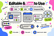 24 Gen Z Webcore UI Graphics, an Object Graphic by Designs24hr (Thumbnail 4 of 7)