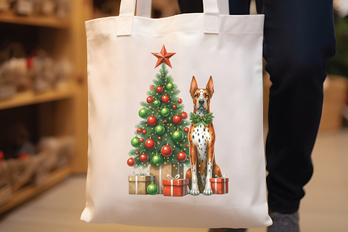 Christmas tree Dog Clipart, an Illustration by CraftArtStudio (Photo 3 of 6)