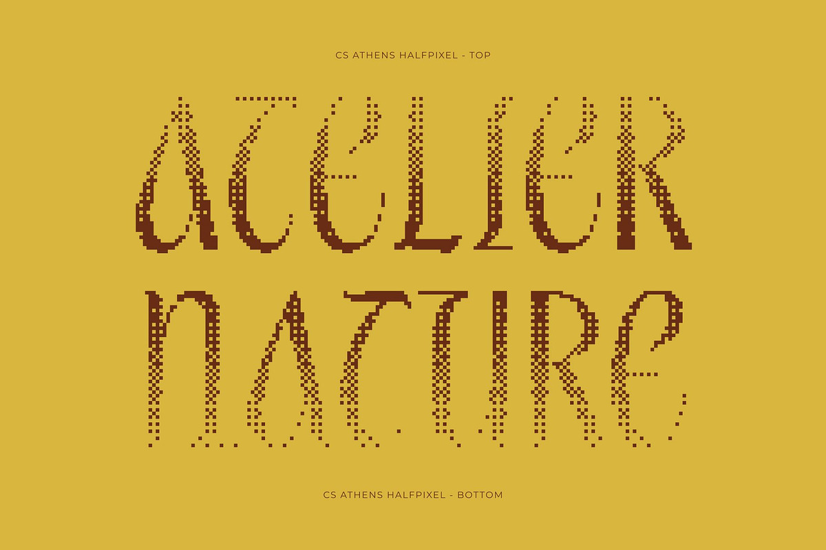 CS Athens Halfpixel, a Sans Serif Font by Craft Supply Co. (Photo 3 of 8)