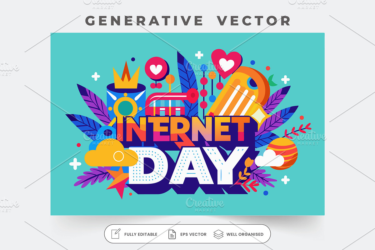 A vibrant design highlights Internet, a Graphic by SouravDesign