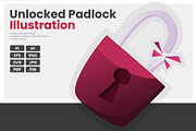 Unlocked Padlock Illustration, a Technology Illustration by erifqizeicon (Thumbnail 3 of 3)