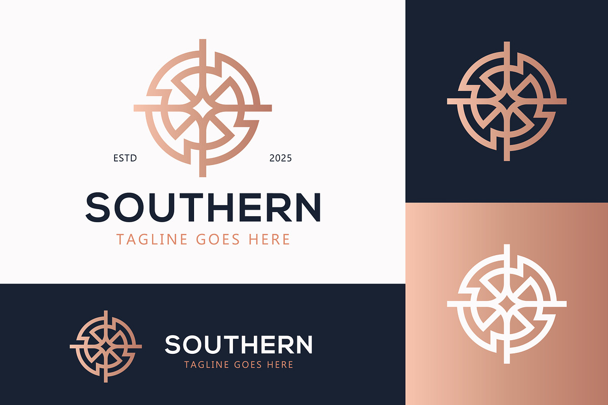 Elegant Linear Circle Shape Compass, a Branding & Logo Template by Signatoro (Photo 1 of 4)