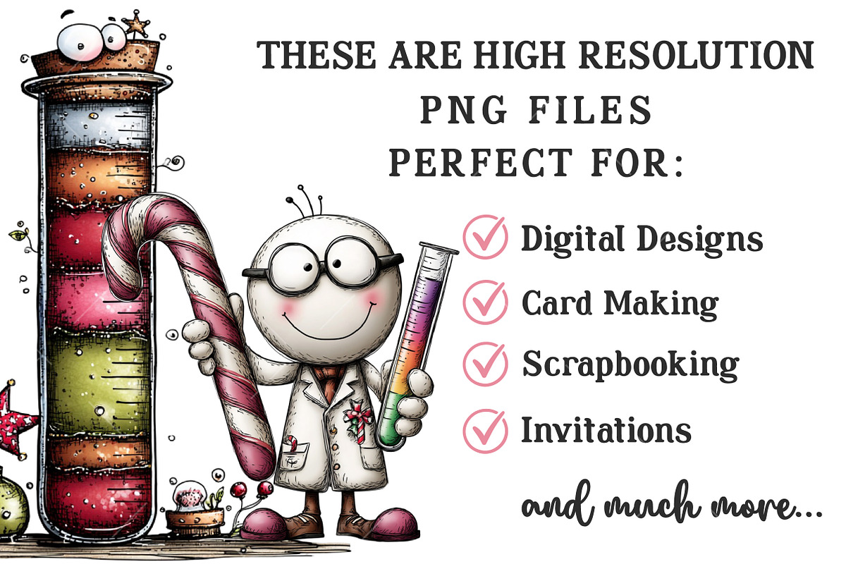 Whimsical Christmas Lab Clipart, an Illustration by OK Design (Photo 4 of 6)